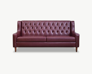 Smukke(스무크) PU sofa 3 Seater - Marsala red