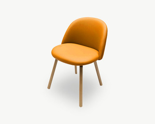 [문의요망]Siisti(씨스띠) fabric chair - Mustard