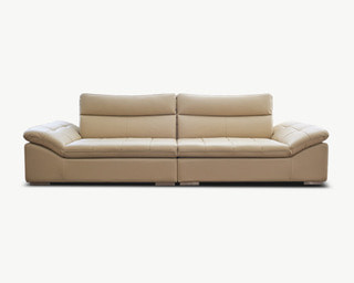 Lehma(레마) leather sofa 4 Seater - Ivory